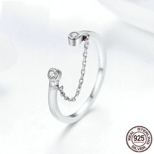 Anillo con Cadena Plata 925 3