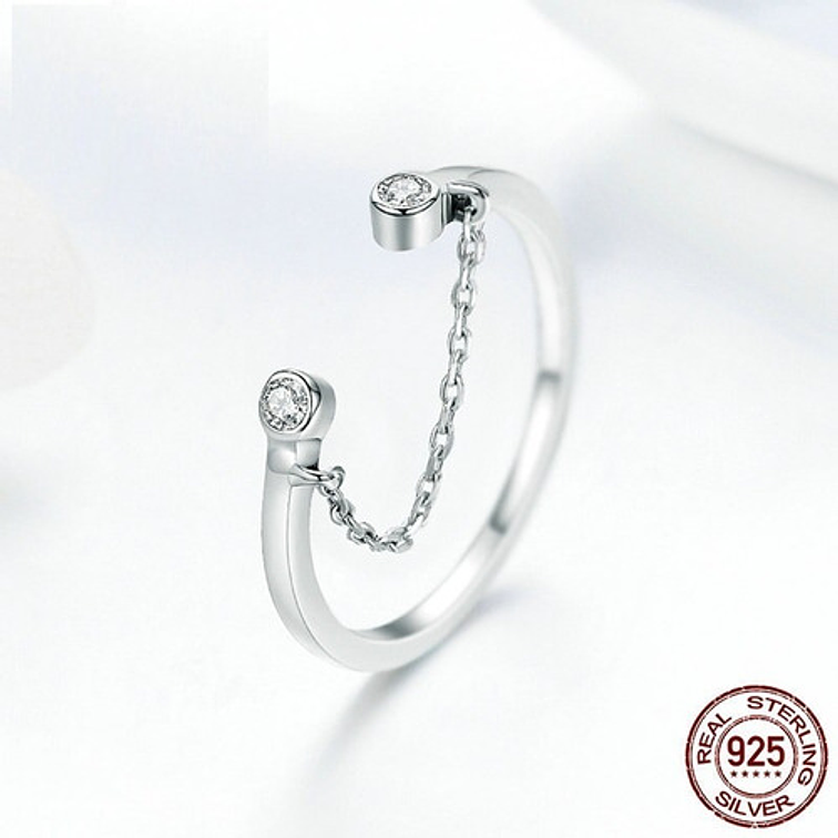 Anillo con Cadena Plata 925 3