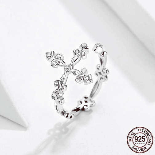Anillo Cruz Tribal Plata 925 3