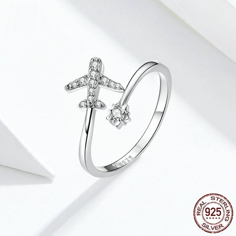 Anillo Avión Plata 925 3