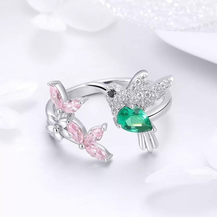 Anillo Colibrí Plata 925 2