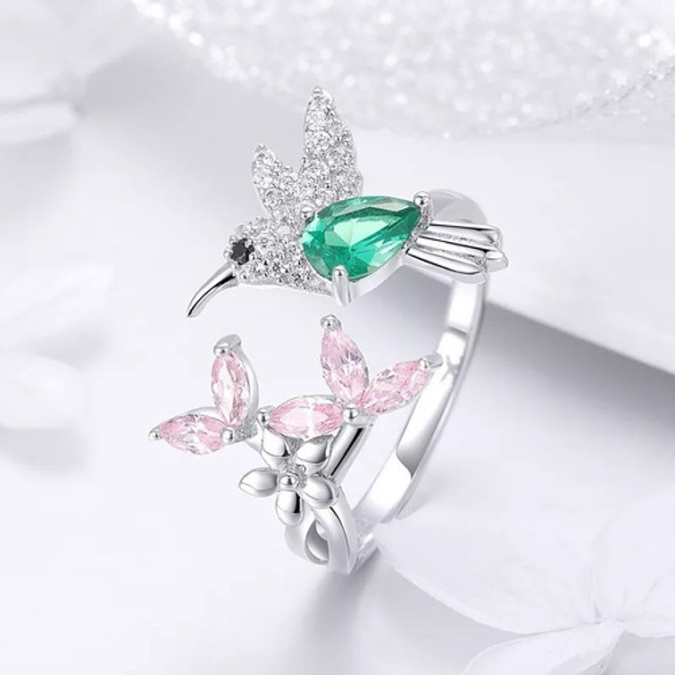 Anillo Colibrí Plata 925 3