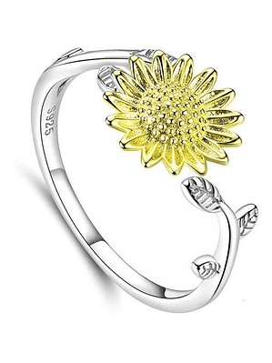 Anillo Girasol Plata 925