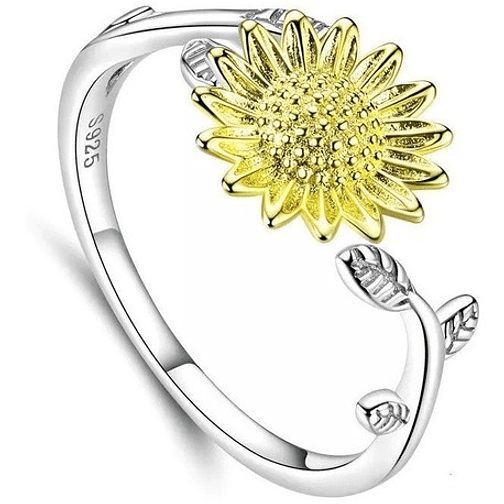 Anillo Girasol Plata 925 1