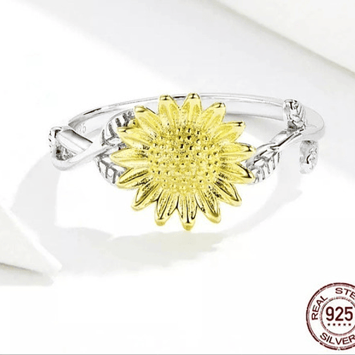 Anillo Girasol Plata 925 2