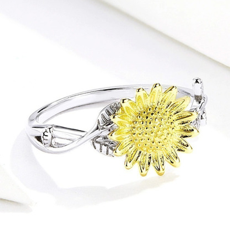 Anillo Girasol Plata 925 3