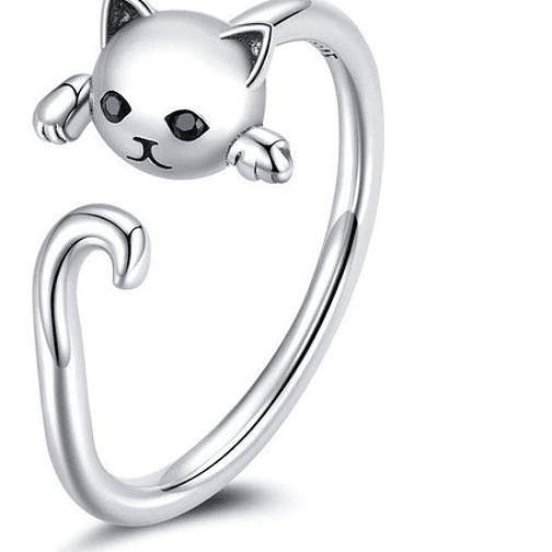 Anillo Gato Estirado Plata 925 1