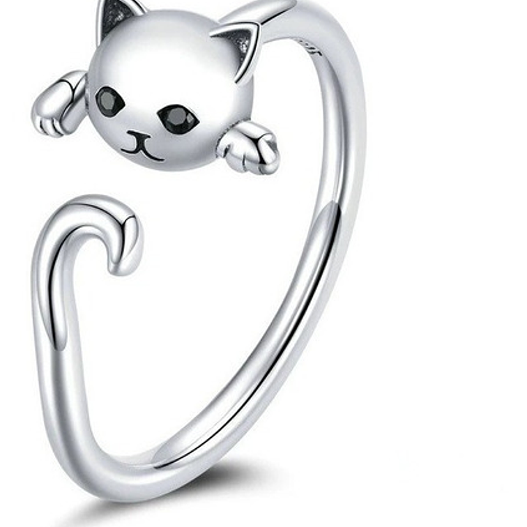 Anillo Gato Estirado Plata 925 1