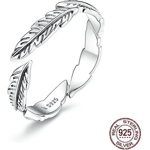 Anillo Plumas Plata 925 1