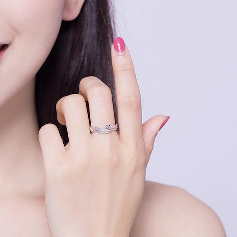 Anillo Plumas Plata 925 3