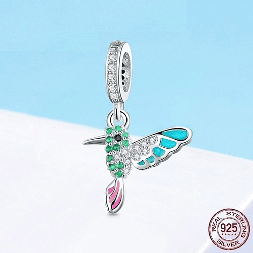 Charm Picaflor Colibri Plata 925 2