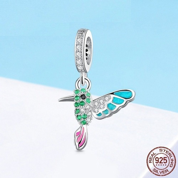 Charm Picaflor Colibri Plata 925 2