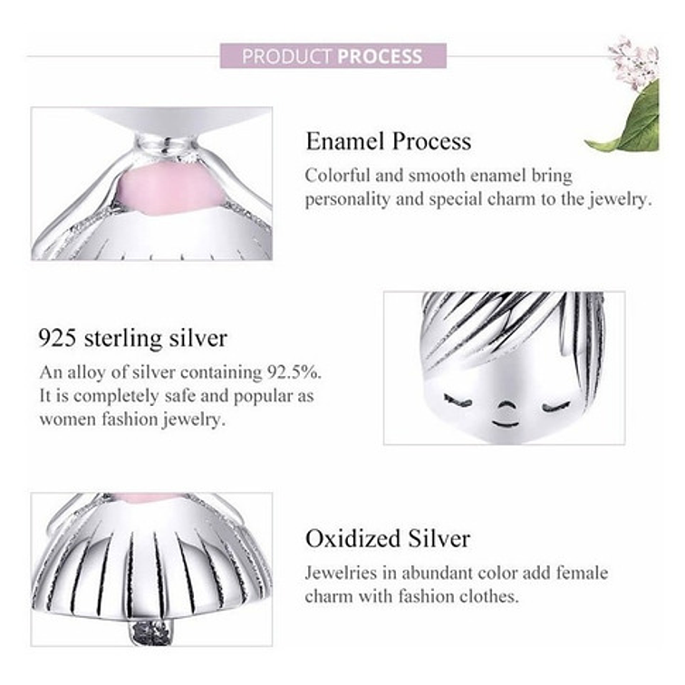 Charm Niña con Moño Plata 925 3