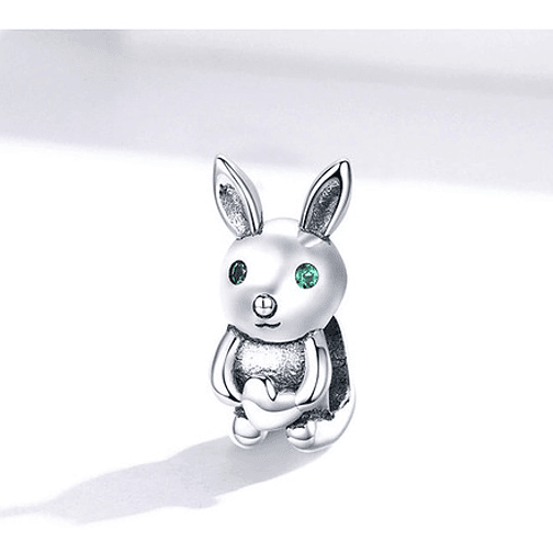 Charm Conejo Corazon Plata 925 1