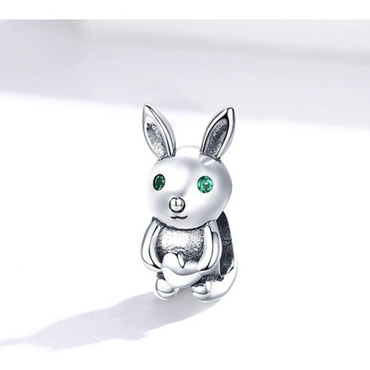 Charm Conejo Corazon Plata 925 1