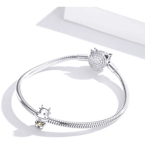 Charm Vaca Toro Plata 925 2