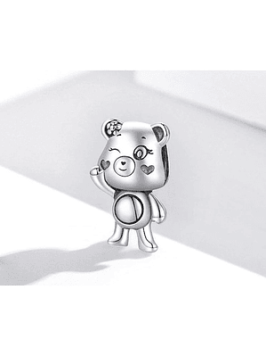 Charm Osita Osa Cariñosito Peluche Plata 925