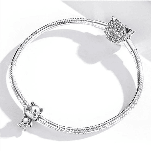 Charm Osita Osa Cariñosito Peluche Plata 925 3