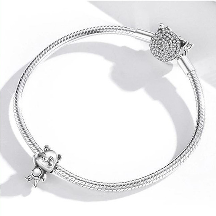 Charm Osita Osa Cariñosito Peluche Plata 925 3