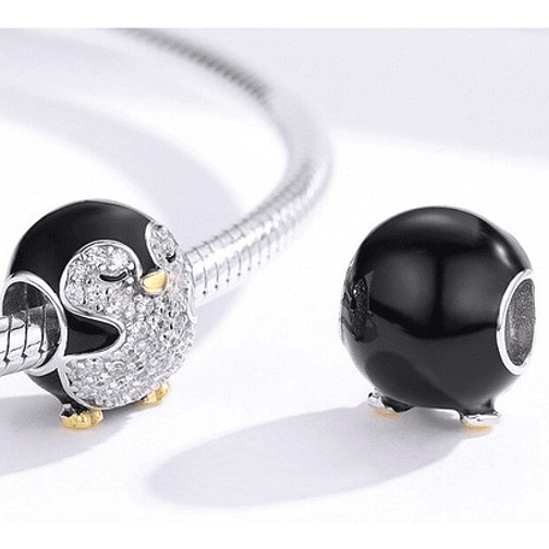 Charm Pinguino Redondo Plata 925 2