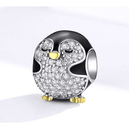 Charm Pinguino Redondo Plata 925 3