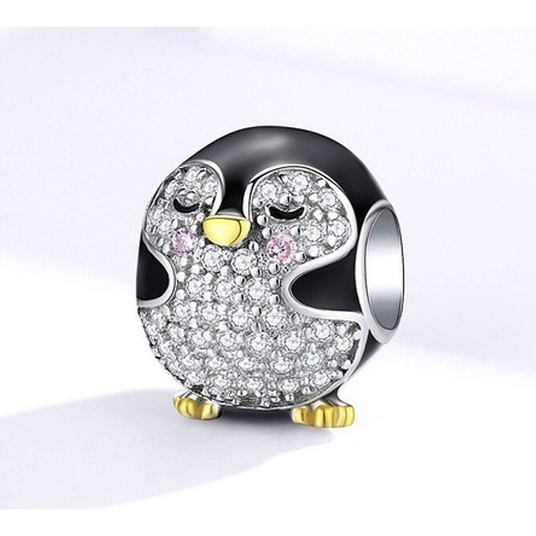 Charm Pinguino Redondo Plata 925 3