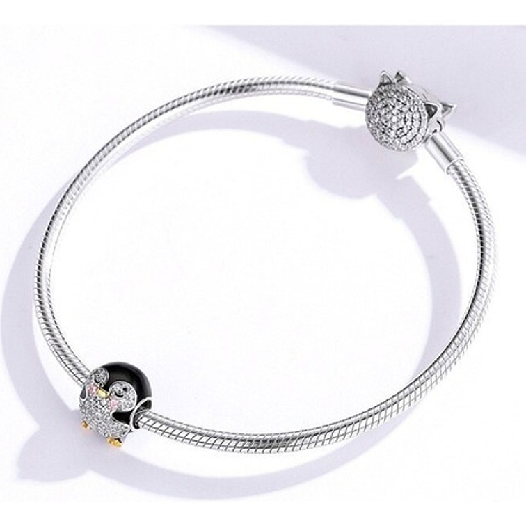 Charm Pinguino Redondo Plata 925 4