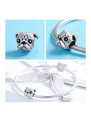 Charm Perrito Pug Plata 925