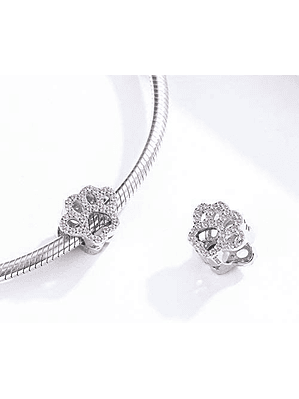 Charm Patita Gatito Plata 925