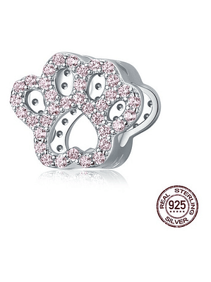 Charm Patita Gatito Plata 925