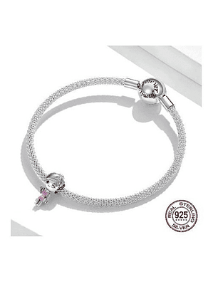 Charm Niña Mujer Ejercicio Gym Plata 925