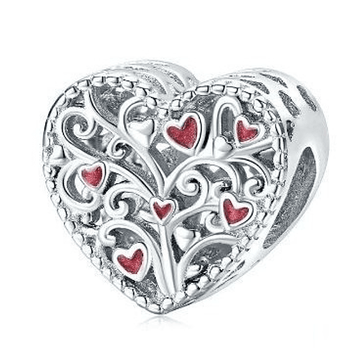 Charm Corazón Arbol de la Vida Plata 925 1