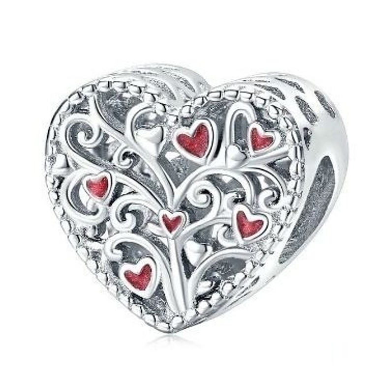 Charm Corazón Arbol de la Vida Plata 925 1