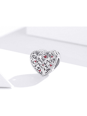 Charm Corazón Arbol de la Vida Plata 925