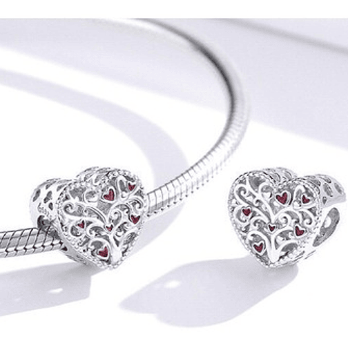 Charm Corazón Arbol de la Vida Plata 925 3