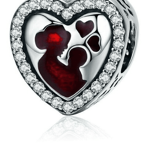 Charm Corazón Madre e Hijo Plata 925 1