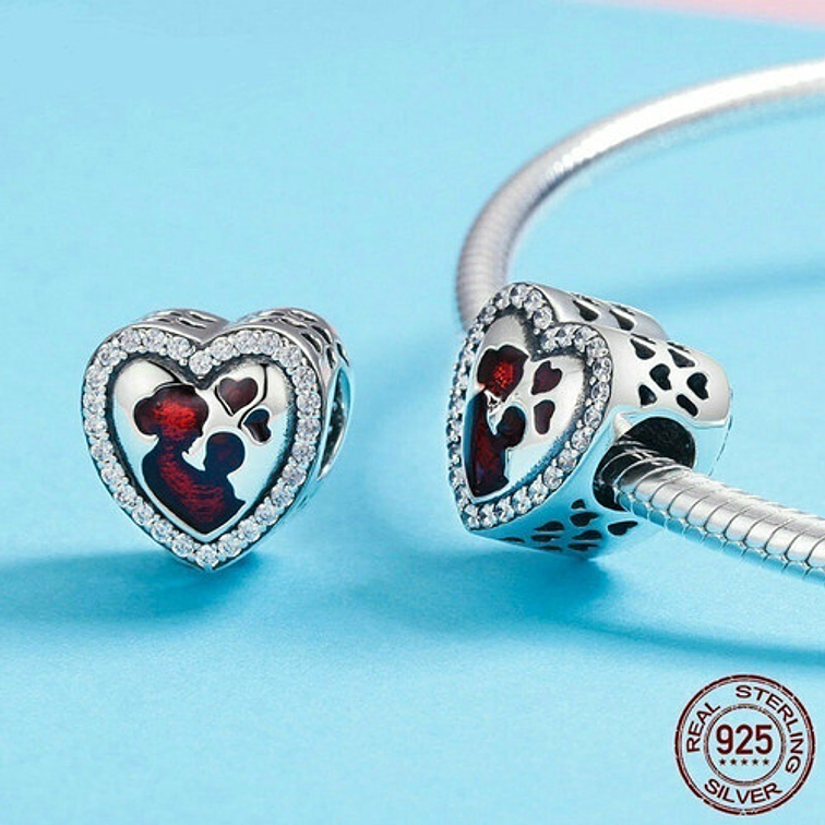 Charm Corazón Madre e Hijo Plata 925 2