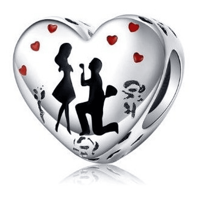 Charm Corazón Propuesta Matrimonio Plata 925