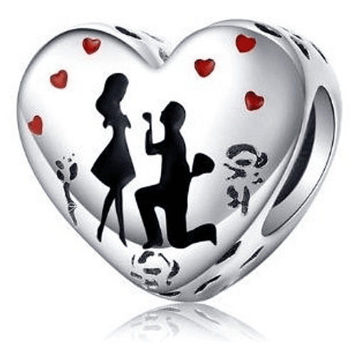 Charm Corazón Propuesta Matrimonio Plata 925 1