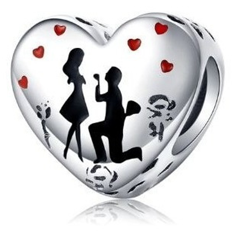 Charm Corazón Propuesta Matrimonio Plata 925 1