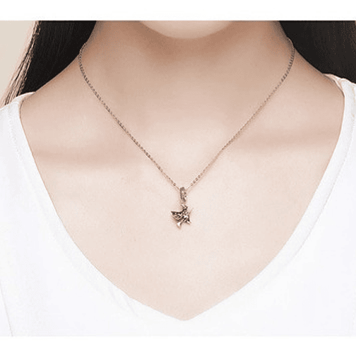 Charm Bruja Voladora Rosada Plata 925 3