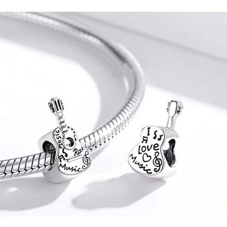 Charm Guitarra Plata 925 2