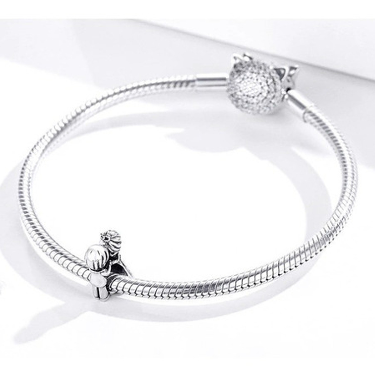 Charm Niños Pareja Niña Niño Plata 925 2