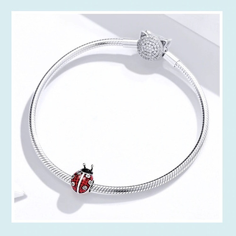 Charm Chinita Roja Plata 925 3