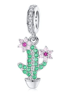 Charm Cactus Colgante Plata 925
