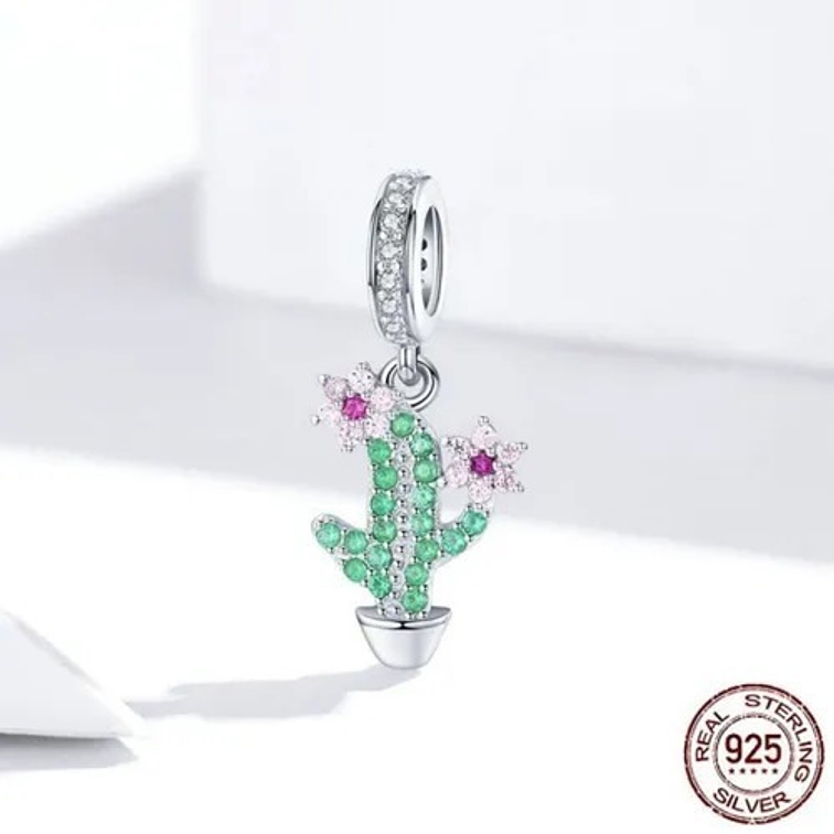 Charm Cactus Colgante Plata 925 2