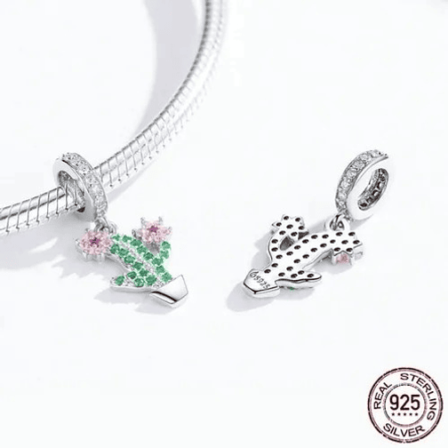 Charm Cactus Colgante Plata 925 3
