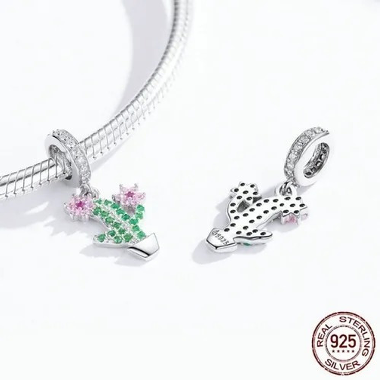 Charm Cactus Colgante Plata 925 3