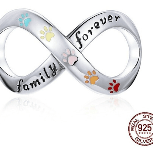 Charm Infinito con Patitas Plata 925 1