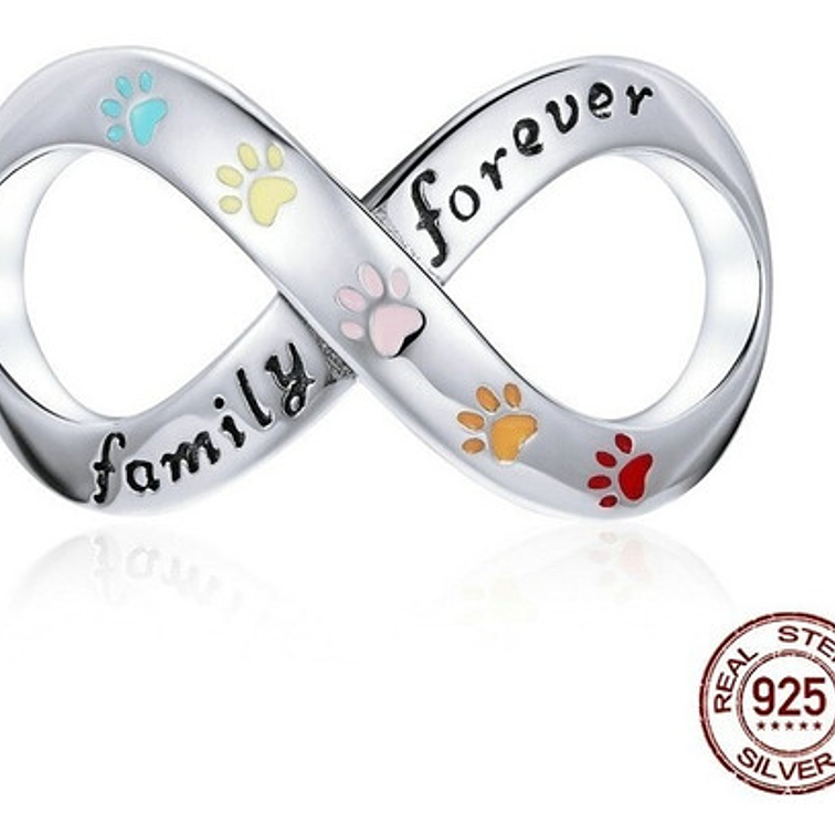 Charm Infinito con Patitas Plata 925 1